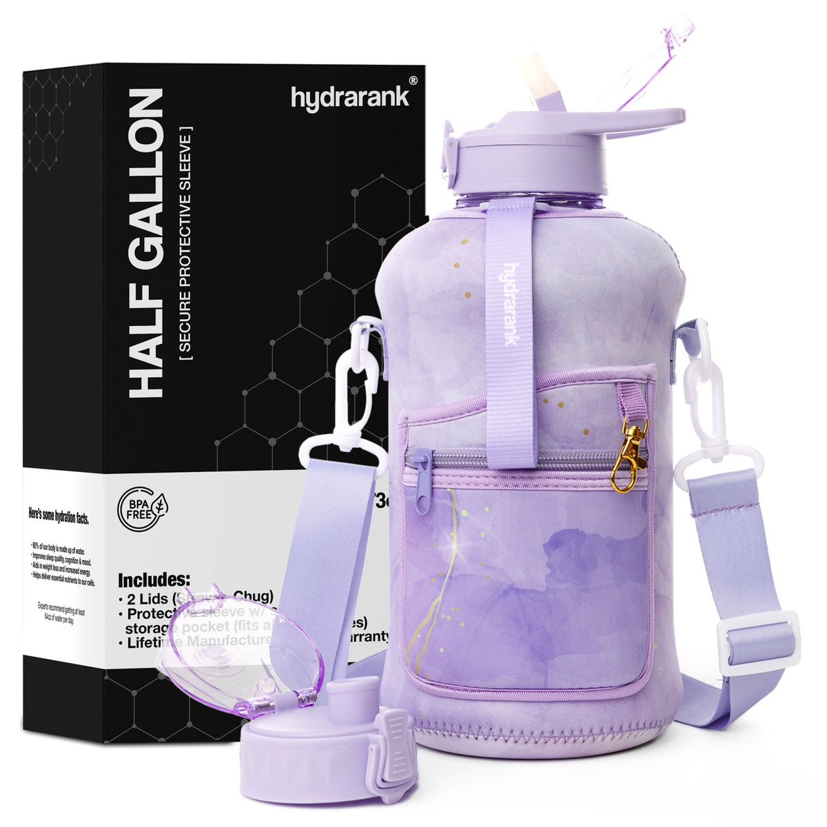 Periwinkle 2 Liter Flip-Top Water Bottle